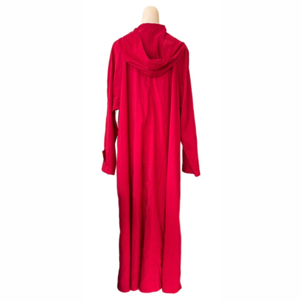 Forecaster Boston Womens Long Raincoat Size M Red Hood Union Made USA Vintage - Picture 8 of 8
